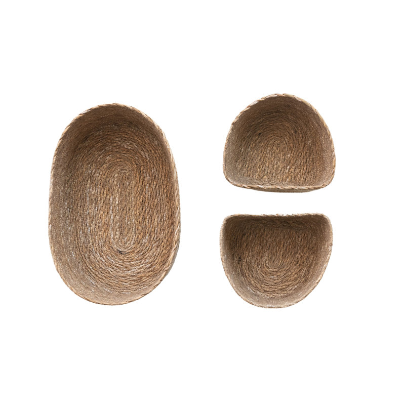 3-Piece Hand-Woven Seagrass Nesting Baskets