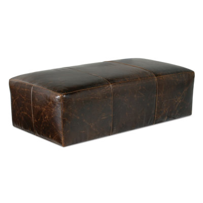 Macon Leather Ottoman