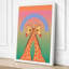 Paired Giraffes Modern 1 Piece Wrapped Canvas Wall Art-170103249-170103258
