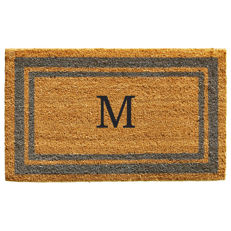 Tapis d'entrée antidérapant Stortz, Rectangle 2 pi x 3 pi, M, Pervenche / jaune