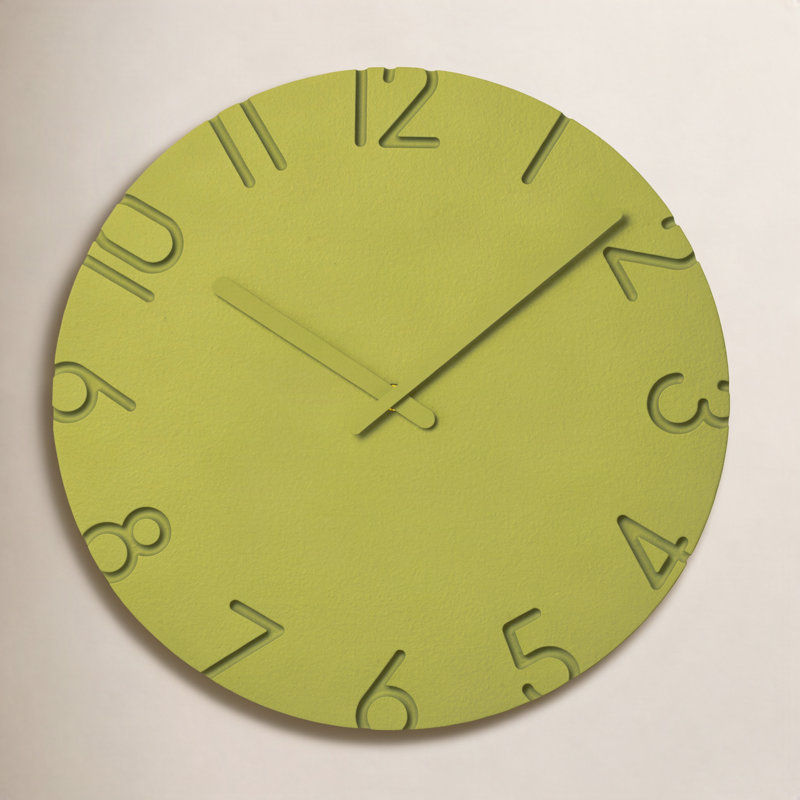 Horloge de couleur sculptée Lemnos, Vert