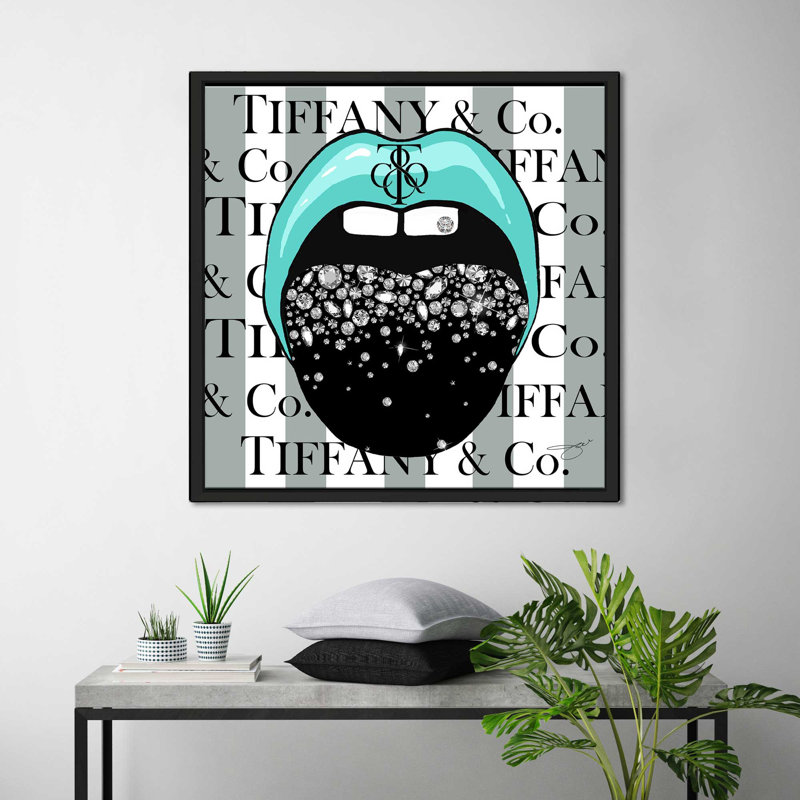 Tiffany Tongue (Square) par By Jodi - impression, Cadre flottant noir, H 31,5 po x l 31,5 po x P 2 po