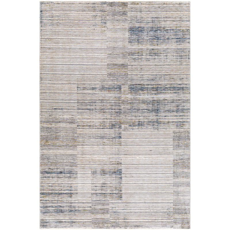 Tapis gris à motif abstrait Cardiff, Rectangle 9 pi x 12 pi 2 po
