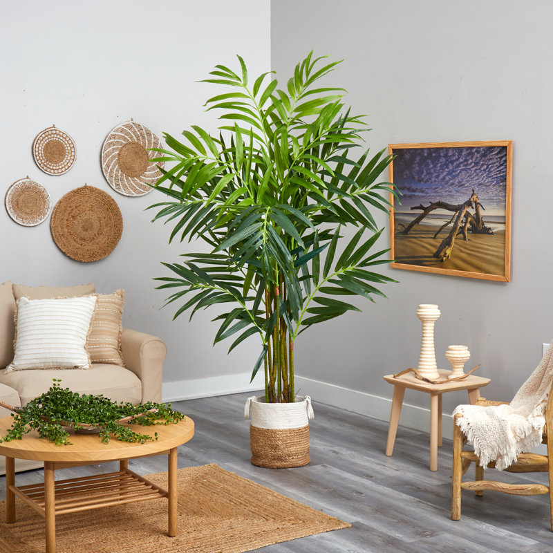 96'' Faux Palm Tree in Cotton Planter