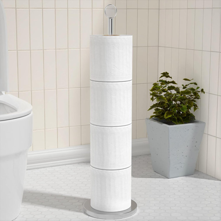 Modern Toilet Paper Holder, Free Standing Toilet Paper Stand With