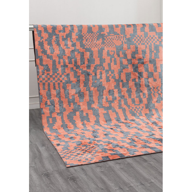 Amaaima Abstract Hand Loom Indoor / Outdoor Area Rug, Rectangle 6'6" x 9'10"