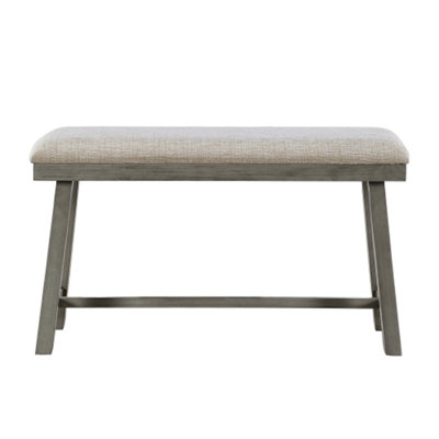 Banc industriel à hauteur de comptoir avec siège rembourré en mousse
