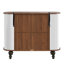 Armoire à boissons cannelée pour boissons alcoolisées et café avec 6 porte-bouteilles et 3 porte-verres-2082032569