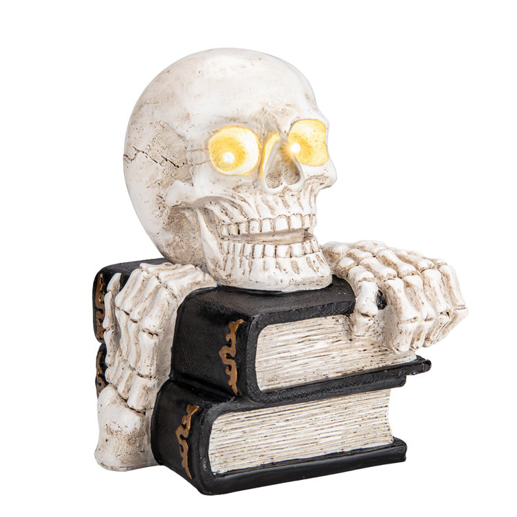 The Holiday Aisle® Spooky Skull Candy Trick Or Treat Bowl - Scary Skeleton  Decor, Gothic Emo, Human Halloween Decorations - For Indoor Or Outdoor Use  - Gothic Skulls & Bones Figurines, Head