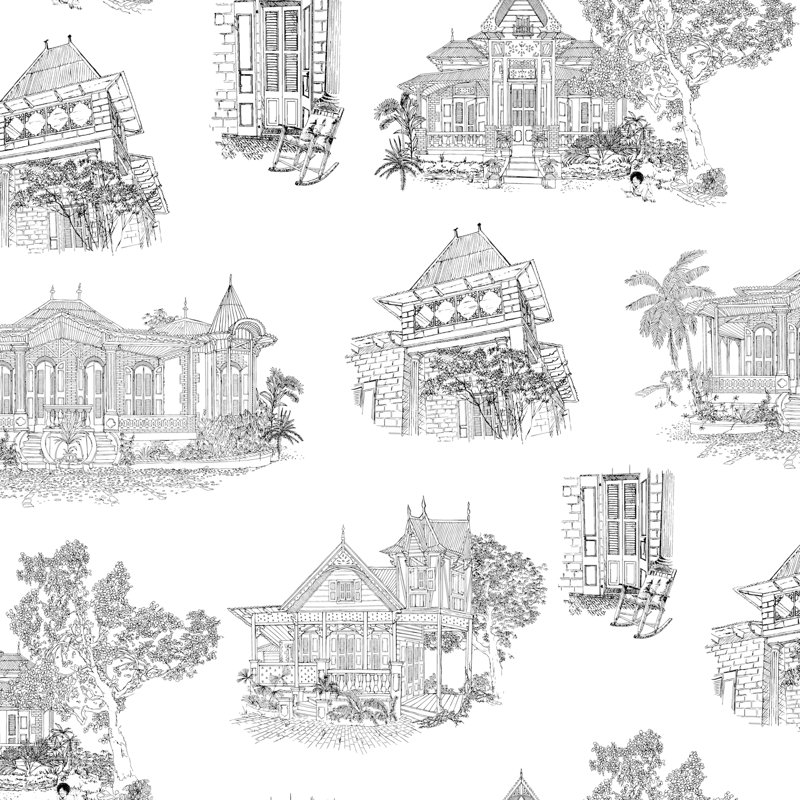Pain d'épices "Gingerbread Haiti" Wallpaper, snow-ebony