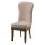 Set Of 2 Beige And Brown Wingback Upholstered Side Chairs | Gift Idea