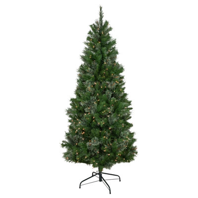 7.5 ft Pre-Lit Medium Mixed Cashmere Pine Artificial Christmas Tree - Clear Lights -  Northlight Seasonal, Z84644