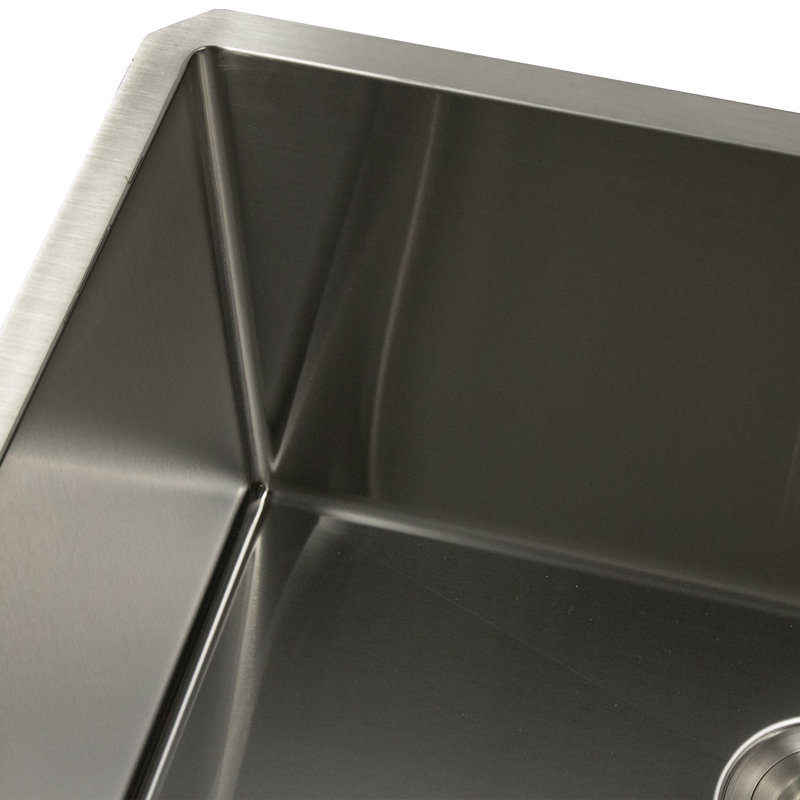 30"  Single Bowl Undermount Small Radius Corners Stainless Steel Kitchen Sink