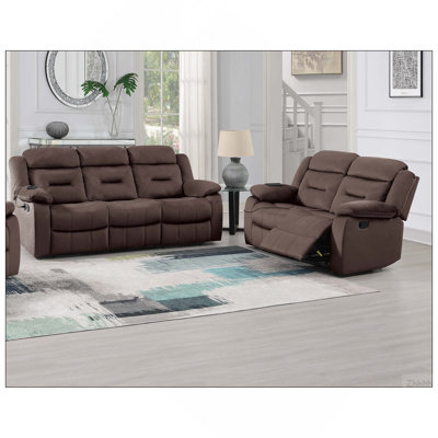 2pc Living Room Set 1x Sofa 1x Loveseat Pillow Armrest Supportive Headrest Vertical Tufting Chocolate Finish Contemporary Primary Living Room Furnitur
