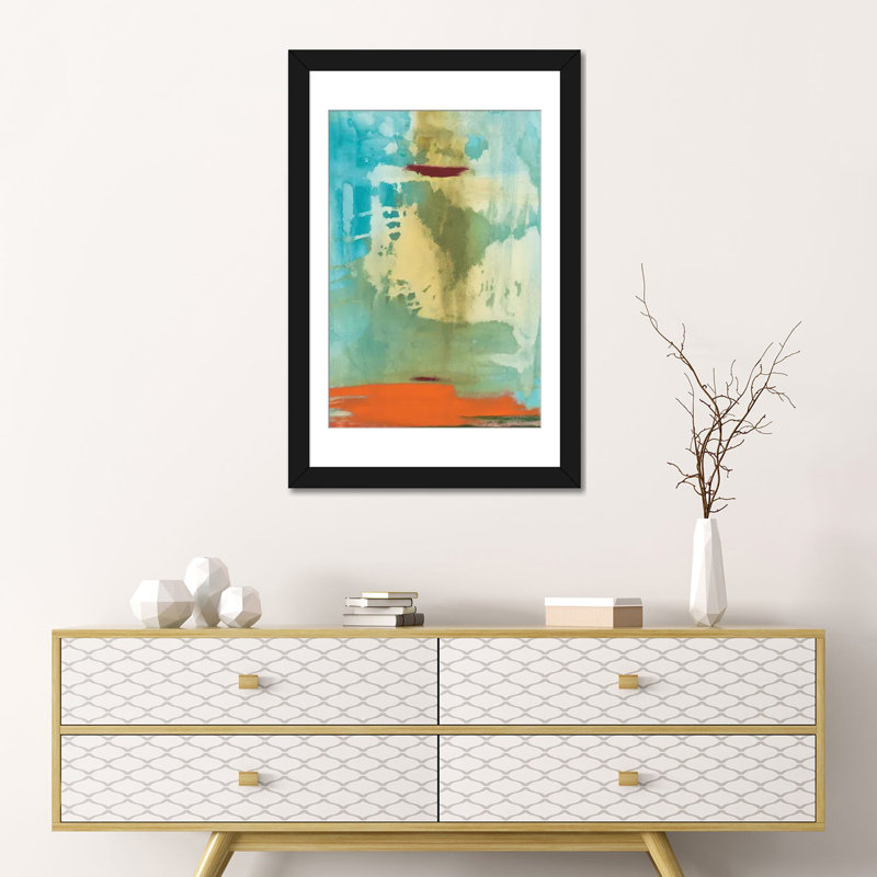 Apparition, reproduction d'art sur toile tendue, H 24 po x l 16 po x P 1 po, Papier beaux-arts encadré noir, Blanc