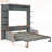 Queen Size Murphy Bed With Couch, Lights And Bookcase-1350921776