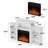 White Freestanding Electric Fireplace Mantel With Storage Shelves, 60" Classic Fireplace Console With Remote Control For Living Room