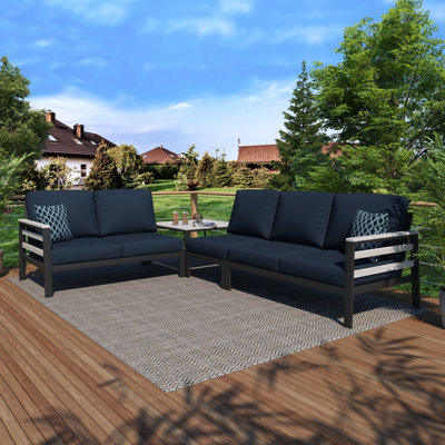 Townsend Outdoor 5 Person Sectional Seating Group With Sunbrella Cushions by Birch Lane