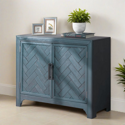 Buffet de rangement 2 portes 40,02 "avec tablettes réglables, buffet en bois pour le salon et le vestibule
