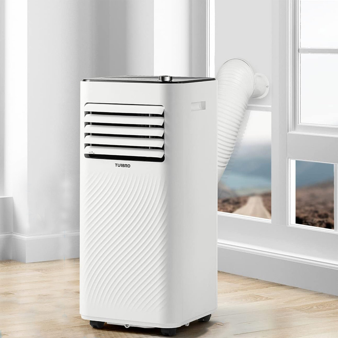 TURBRO Portable Air Conditioner, Dehumidifier and Fan, 3-in-1 Floor AC Unit, Remote Included TURBRO Coverage Per Hour 