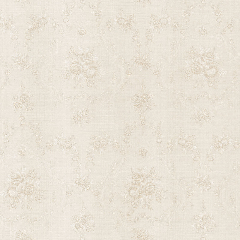 Palmwood 10m x 52.8cm Semi-Gloss Wallpaper Roll, Cream