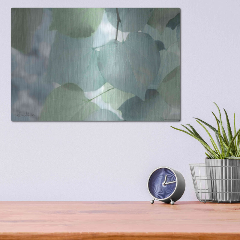 «Aqua Leaves» par Lori Deiter, H 12 po x l 16 po