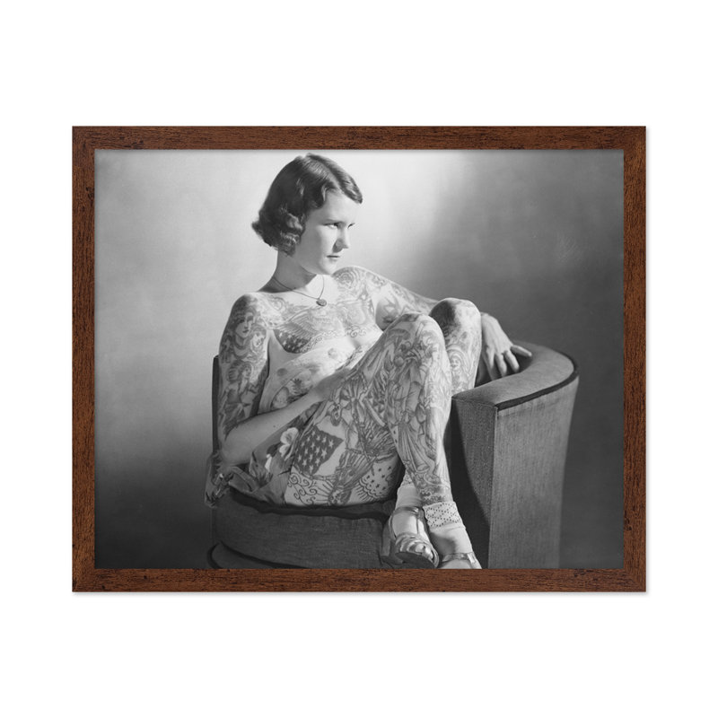Dame tatouée, Unframed, Canvas, 08"H x 10"W