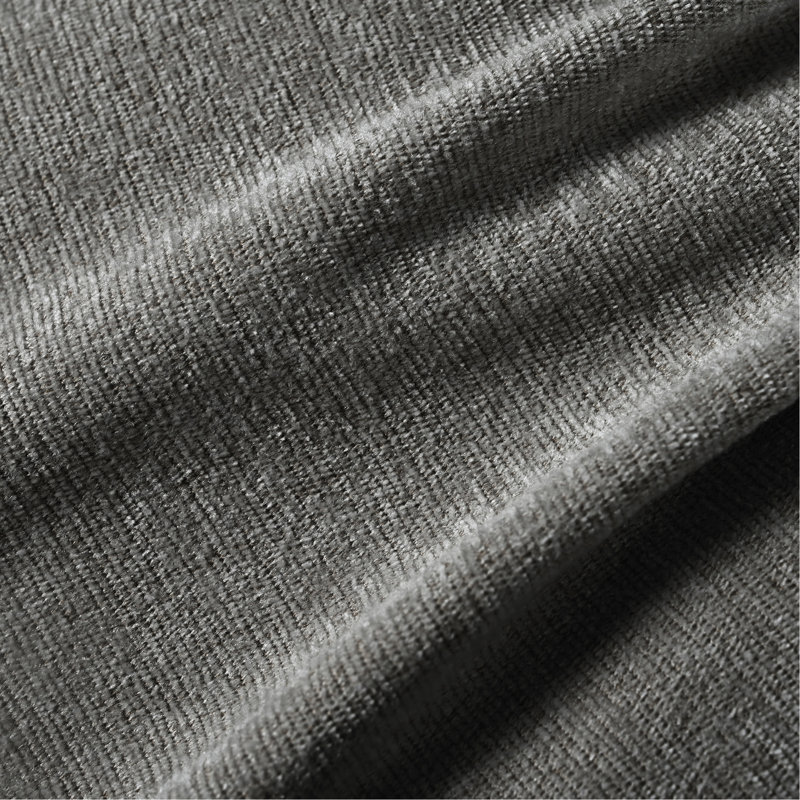 Canapés courbés pour trois personnes pour un appartement - Matériau, rembourrage, coussins amovibles, salle d'étude avec structure en bois: 3 avec coussins amovibles. Structure haute mousse. Tissu chenille,. Gris. Pour le salon,