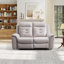 Ensemble de salon inclinable électrique en cuir 3 pièces avec fauteuil inclinable, causeuse et canapé avec port USB-1619359455