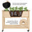 Alhanouf Fir Wood Elevated Planter with Fabric Liner & Wheels-1449410833