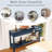 Modern Console Table With 3 Drawers And Honeycomb-Patterned Fronts