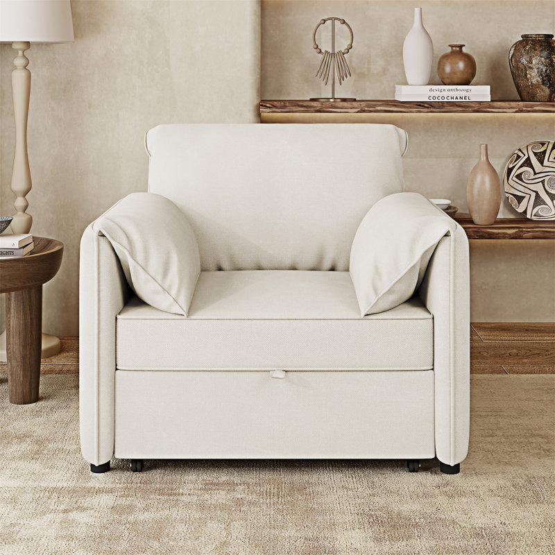 Fauteuil convertible convertible, Blanc