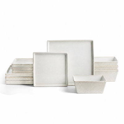 Stone Lain Grace 12-Piece Dinnerware Set Stoneware