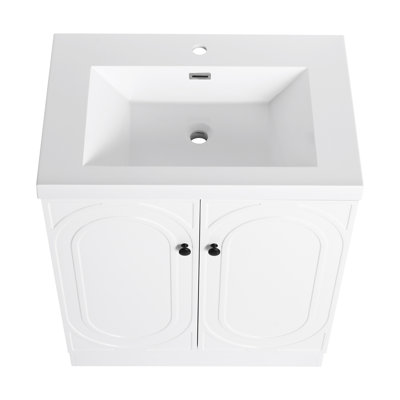 Meuble-lavabo sur pied 30 po avec lavabo en résine