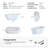 63 inch Acrylic Freestanding Bathtub, Oval Deep Soaking Tub with Center Pop-Up Drain and Integrated Overflow, Glossy White, cUPC Certified
