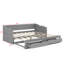 Lit de jour simple en bois extensible avec lit gigogne et deux tiroirs de rangement-534628483
