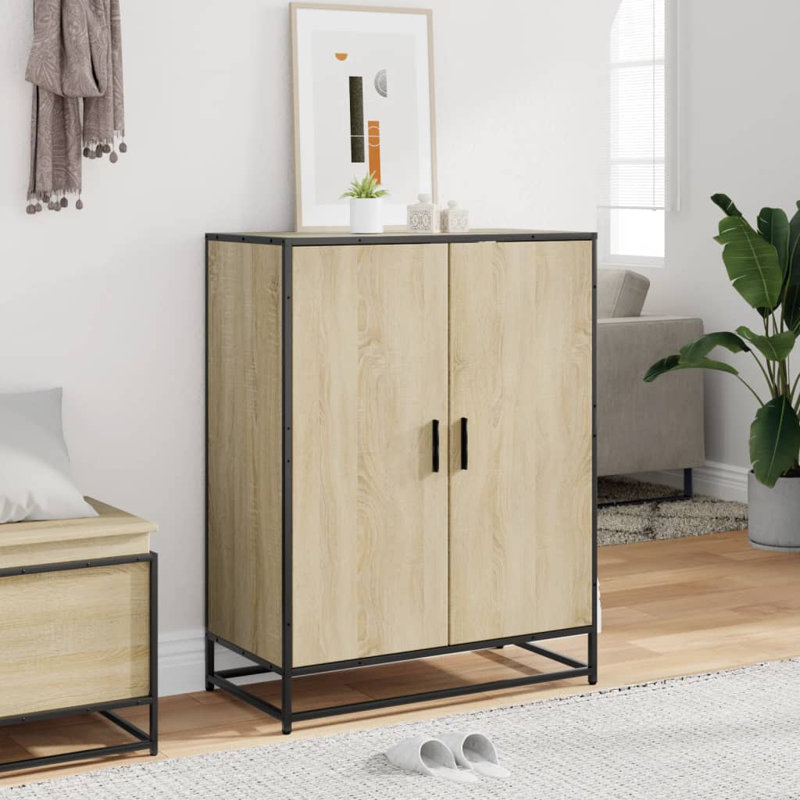 10 Pair Shoe Storage Cabinet, Sonoma Oak