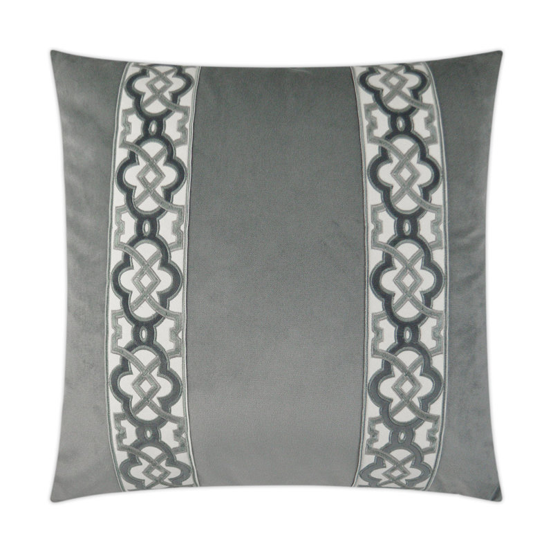 Athenee Pillow Cover & Insert, Smoke, Square 24"