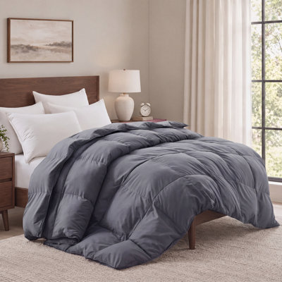 Édredon en fibre de duvet synthétique toutes saisons doux - Insert de couette douillet et moelleux avec pattes de coin pour un ajustement sûr