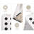 Alayla White Foldable Step Stool