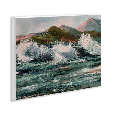 Plaque murale Wild Coast with Turbulent Waves, design par Patricia Reynolds