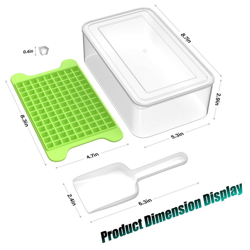 Mini plateau à glaçons pour congélateur - paquet de 4 petits plateaux à glaçons avec bac de rangement hermétique, 117 cubes au total | Machine à glace pilée à dégagement facile pour cocktails, sodas et smoothies | Parfait pour les bars, les fêt