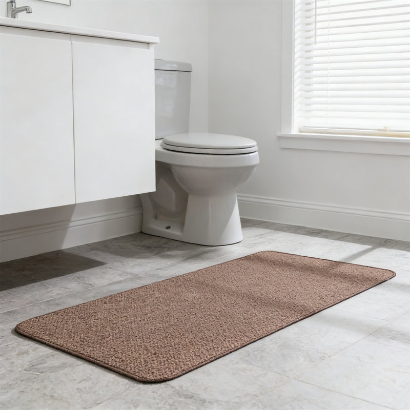 Brown Ultra Thin Quick Dry Non-Slip Bathroom Runner Rug, 24X60 Inch, Single- 60" L x 24" W, Brown