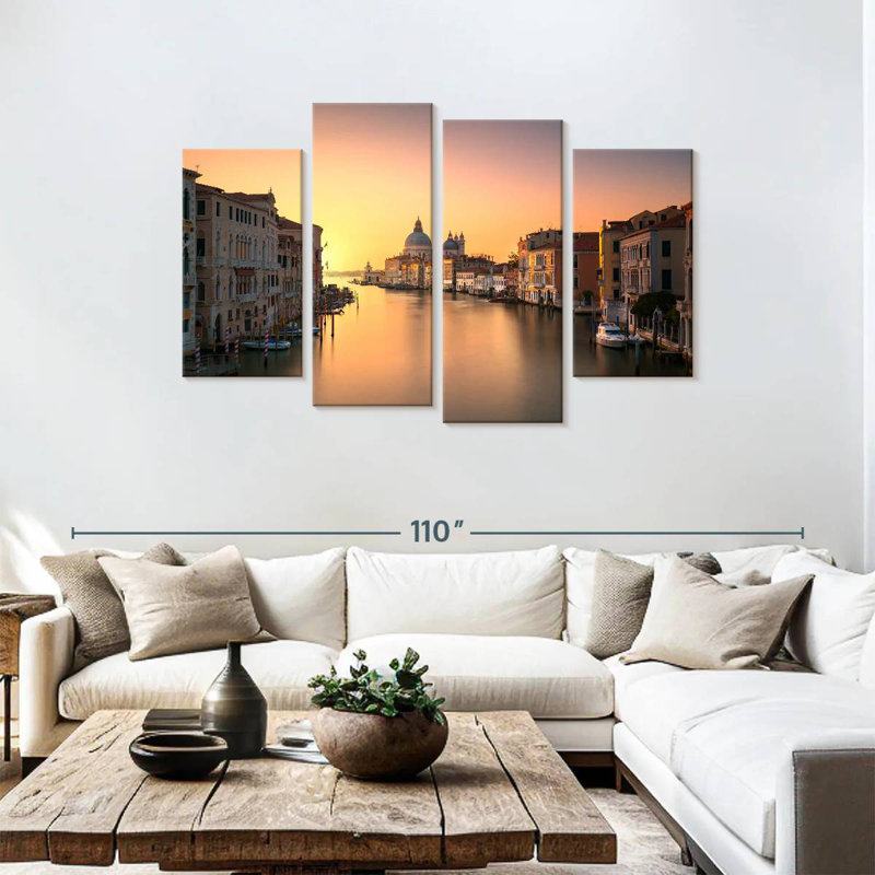 Lilie Grand Canal au coucher du soleil, H 48 po x l 75 po