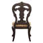 Ensemble de chaises d'appoint 2 pièces finition cerisier avec revêtement doré tissu traditionnel