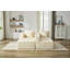 Canapé compressible en chenille beige-169801377