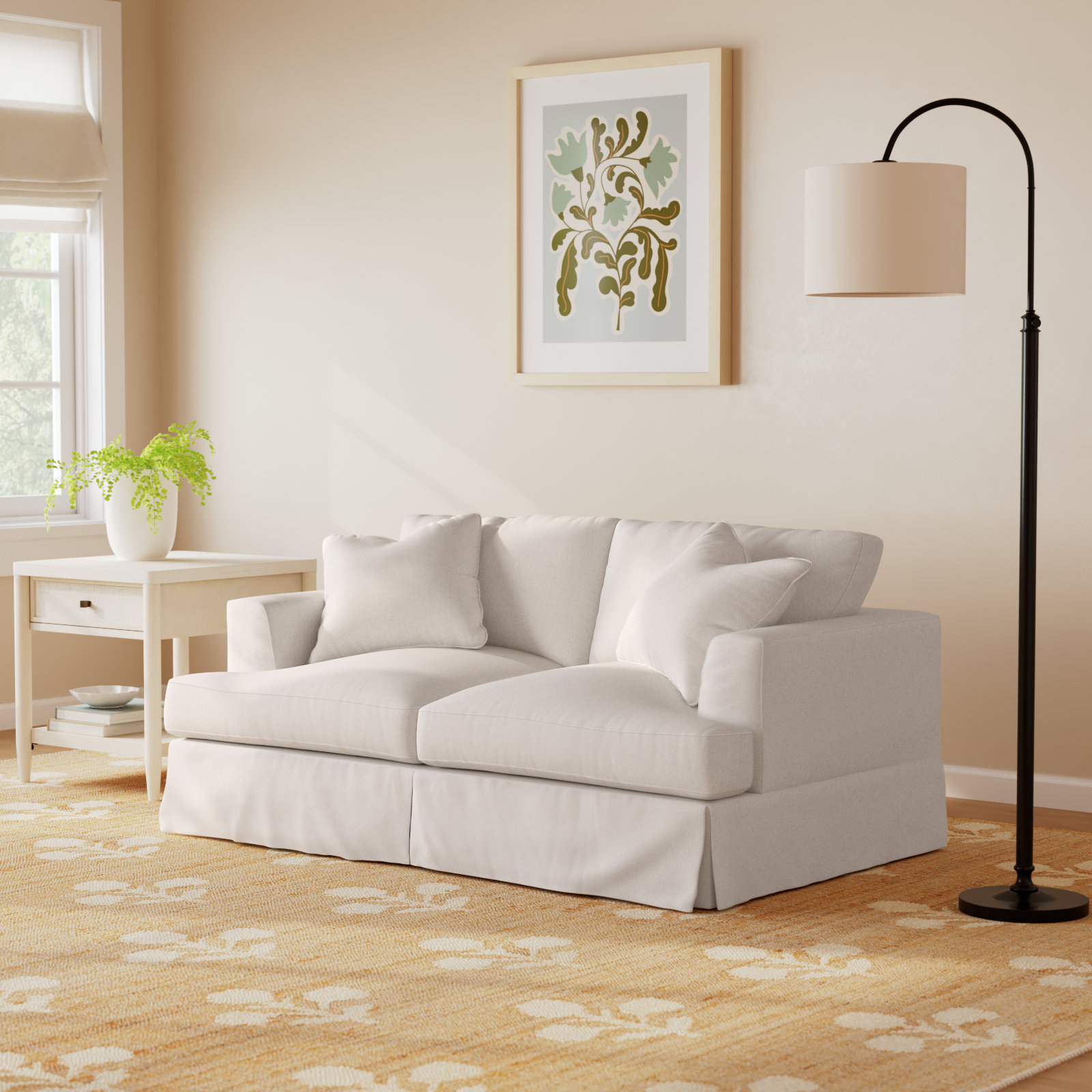Lucia 66" Loveseat, Canvas Sunbrella® Canvas