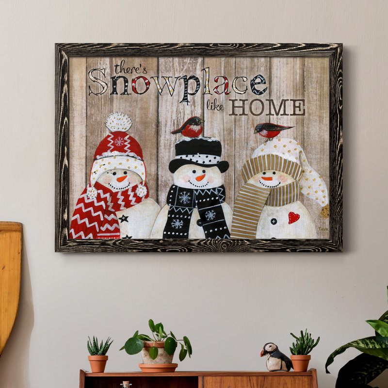 «Snowplace Like Home», reproduction d'impression sur toile, H 31,5 po x l 23,5 po x P 1,5 po, Cadre noir