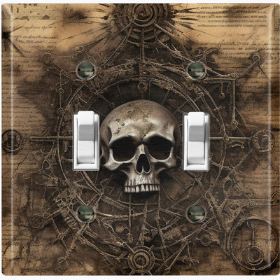 Plaque murale standard Skull Map Voyage Nature