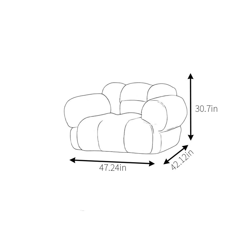 Piano Keys Fabric Sofa